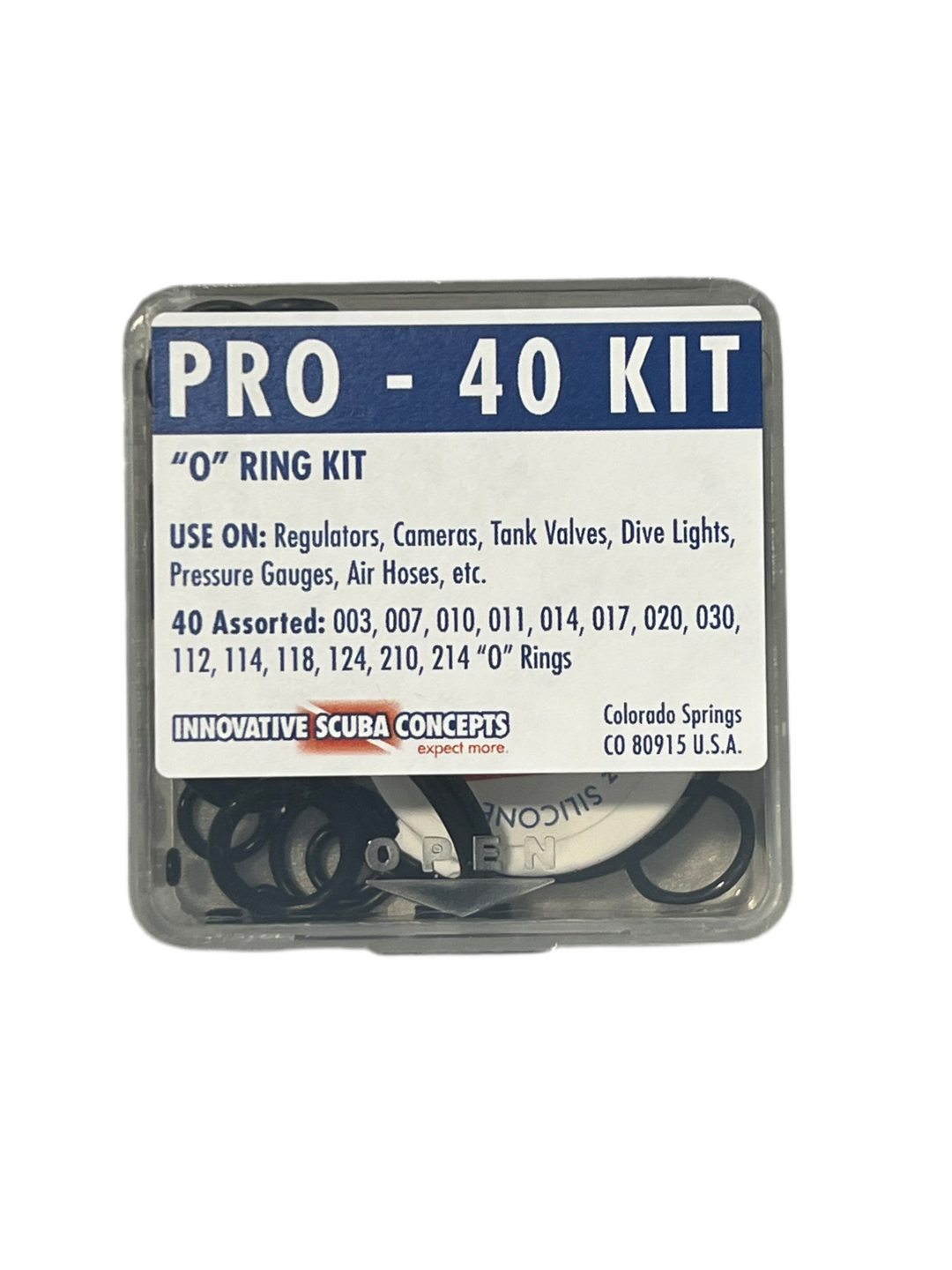 Pro Buna Rubber O-Ring Kit (40 pieces with Lube)