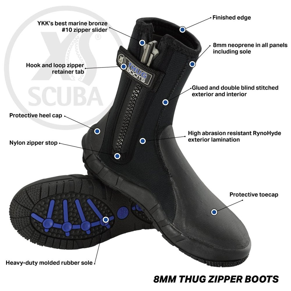 8mm Thug Zipper Boots