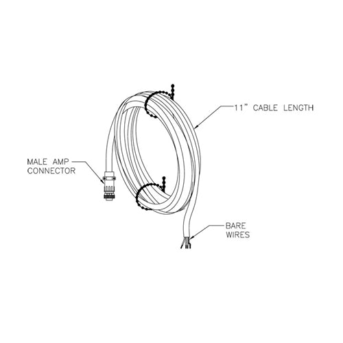 BP-A4 Adaptor (Male AMP to Bare Wires)