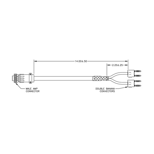 Adaptor, Male AMP-4M to Banana Plugs (Converts MK2-DCI ropes to MK-7)