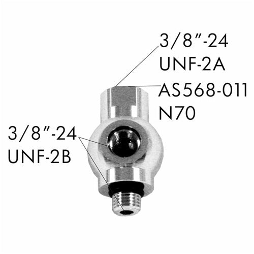 AD-01 Scuba Adapter 3/8" - 24 UNF-2A to 3/8"-24 UNF-2B