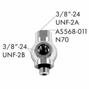AD-01 Scuba Adapter 3/8" - 24 UNF-2A to 3/8"-24 UNF-2B
