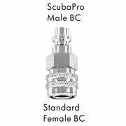 AD-11  Scuba Adapter ScubaPro Male BC to Standard Female BC