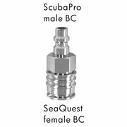 AD-13  Scuba Adapter ScubaPro Male BC to Seaquest Female BC