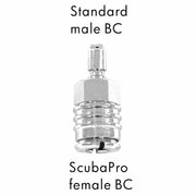 AD-14  Scuba Adapter Standard Male BC to ScubaPro Female BC