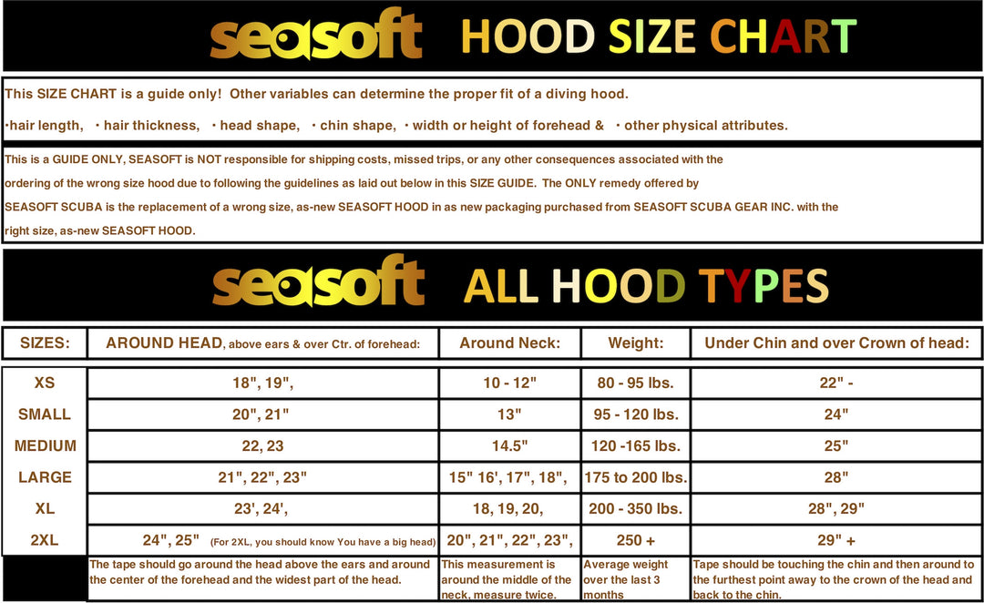 SEASOFT Ti PRO 6 mm Drysuit Hood with Zipper