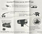 Light & Motion D-Ring Kit for Sola light on Guardian FFM w/ Accessory Rail